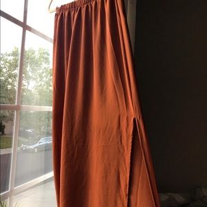 Burnt orange maxi skirt